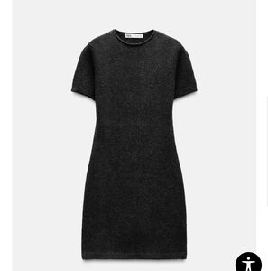 Zara Black Short Sleeve Dress